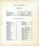 Table of Contents, Carroll County 1914